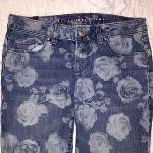Lauren Conrad rose printed jeans